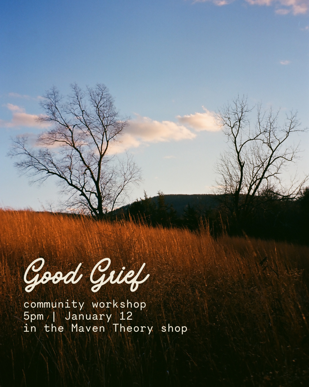 Good Grief Community Workshop | January 12 5-7p