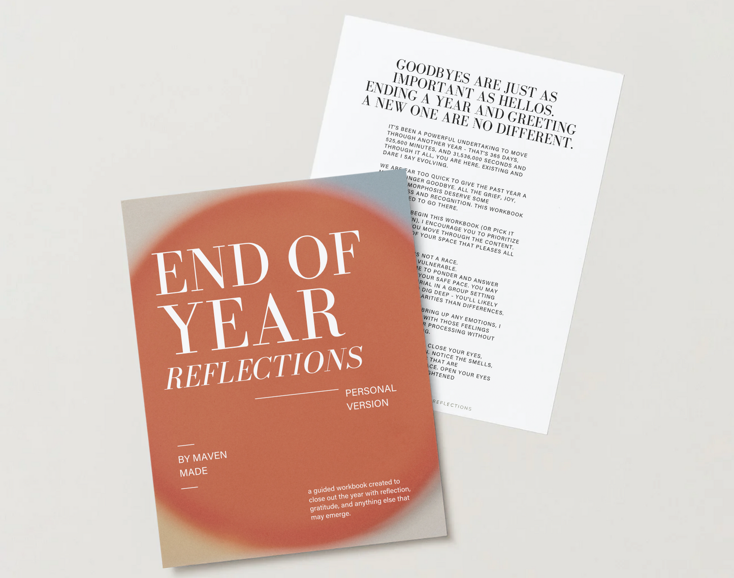 End of Year Reflections Workbook Gathering | December 31 10-12p