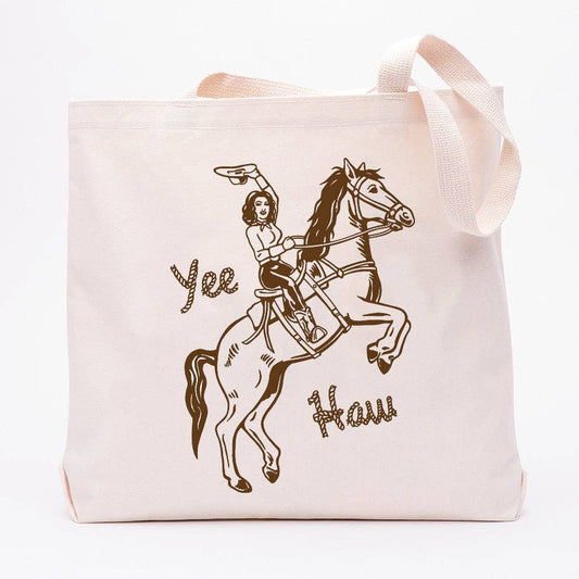 Cowgirl Canvas Tote Bag