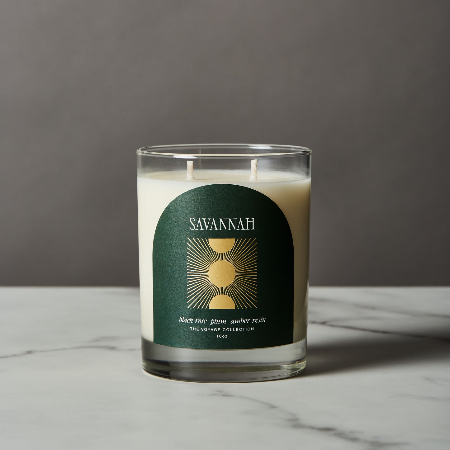 large savannah candle in glass jar