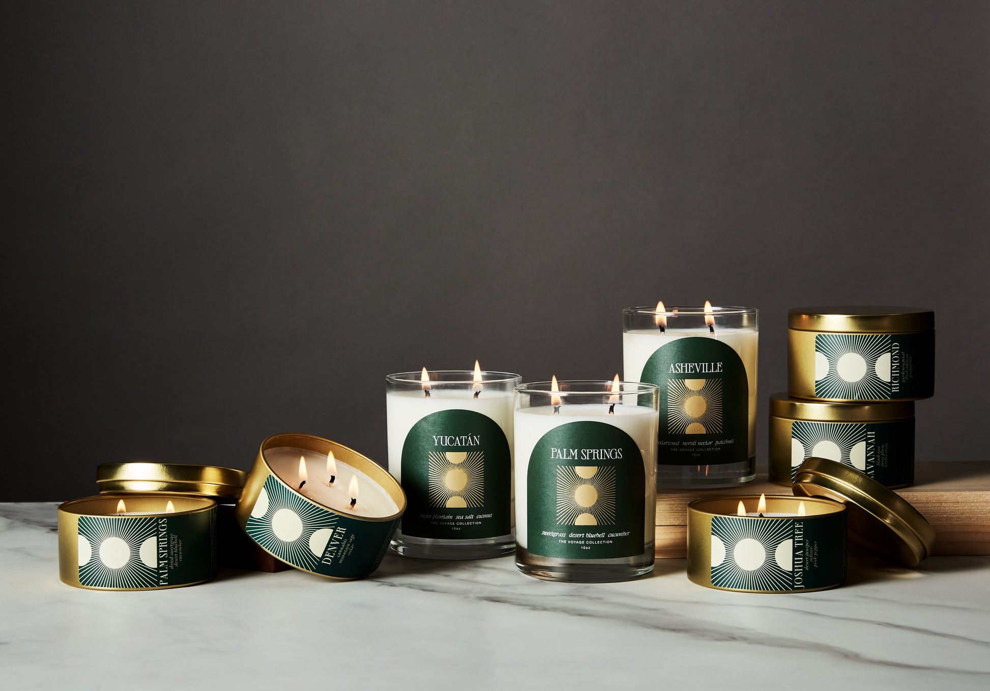 destination inspired candles