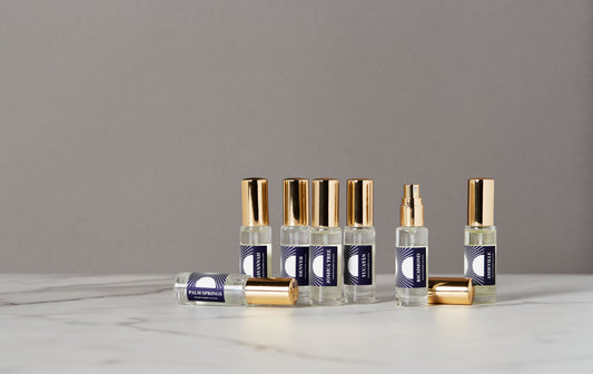 mini perfume sprays with gold caps